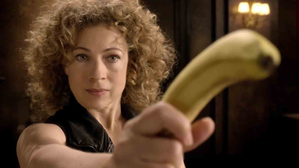 Doctor Who River Song Alex Kingston Let's Kill Hitler banana