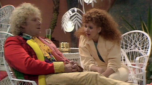 Colin Baker and Bonnie Langford in Terror of the Vervoids