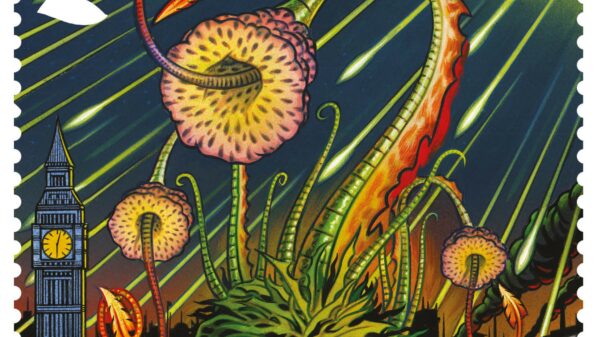 Day of the Triffids stamps marking classic British cult science fiction