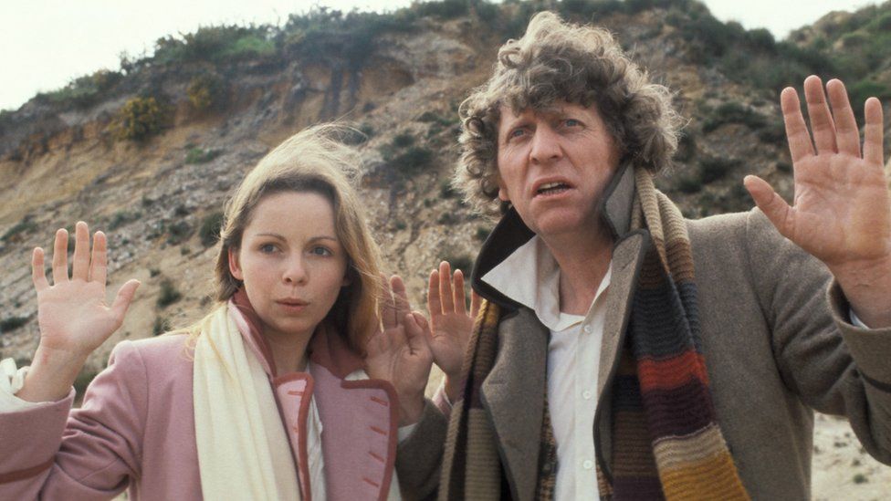 Doctor Who Destiny of the Daleks Lalla Ward Tom Baker