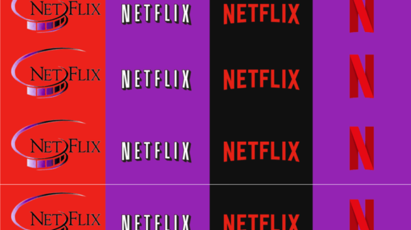 Netflix evolution (logos)