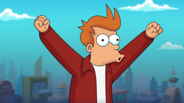 Futurama Fry celebrating