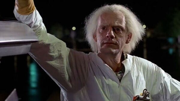 Christopher Lloyd as Doc Emmett Brown in Back to the Future