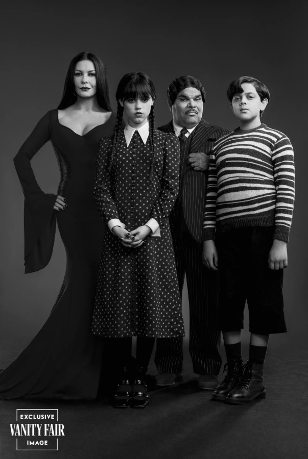 Wednesday - Morticia, Wednesday, Gomez and Pudsley Addams