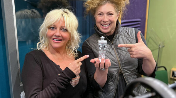 The Diary of River Song: The Orphan Quartet - Camille Coduri and Alex Kingston with a Kroton toy