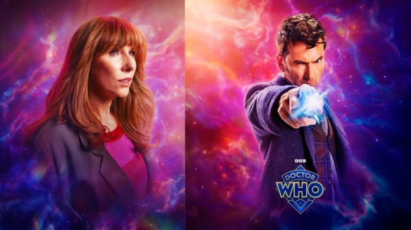 New images of Donna Noble (Catherine Tate) and David Tennant (The Doctor) from the Doctor Who 60th Anniversary Specials