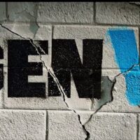 Gen V logo spraypainted