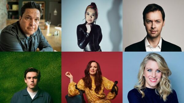BBC Radio 4 comedy specials hosts - Dom Joly, Ria Lina, Andrew Hunter Murray, Rhys James , Catherine Bohart & Rachel Parris