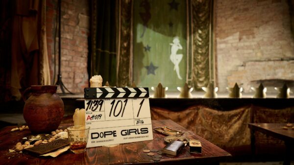 Dope Girls clapperboard