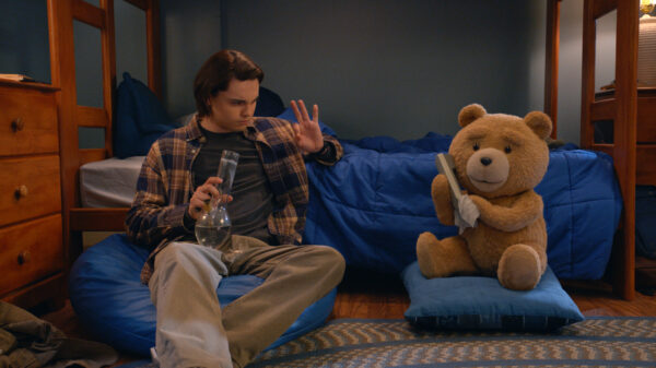 Ted tv series - Max Burkholder as John with Ted