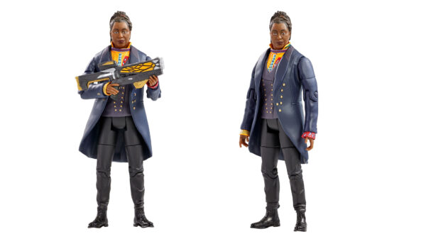 The Fugitive Doctor action figure with and without blaster