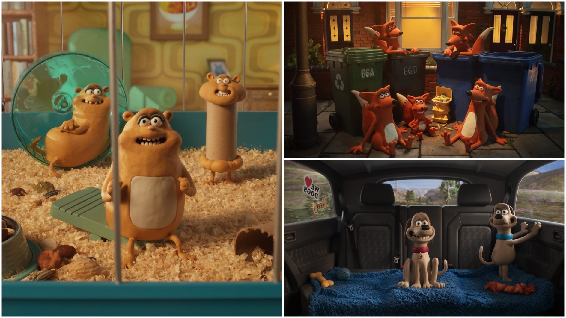 BBC Aardman Things We Love shorts - Sporty Hamsters, MasterChef loving foxes & Race Against The World dogs