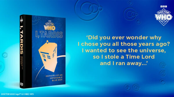 I , TARDIS cover reveal and quote