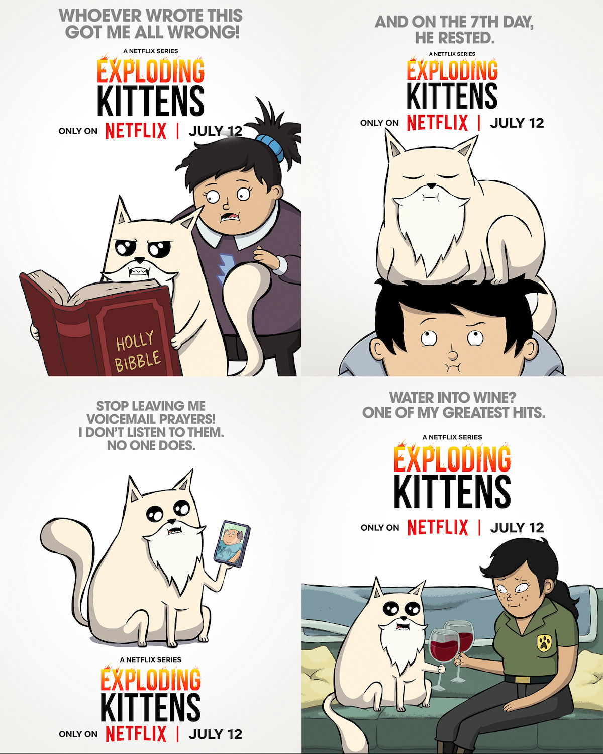 Exploding Kittens animation posters