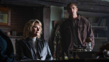 Sherwood series two - Monica Dolan (Ann Branson) and Perry Fitzpatrick (Rory Sparrow)