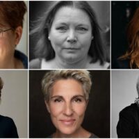 The Riot Women writer and cast: Sally Wainwright, Joanna Scanlan, Rosalie Craig, Lorraine Ashbourne, Tamsin Greig & Amelia Bullmore