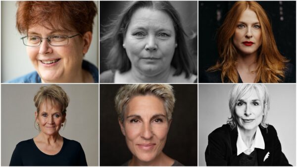 The Riot Women writer and cast: Sally Wainwright, Joanna Scanlan, Rosalie Craig, Lorraine Ashbourne, Tamsin Greig & Amelia Bullmore