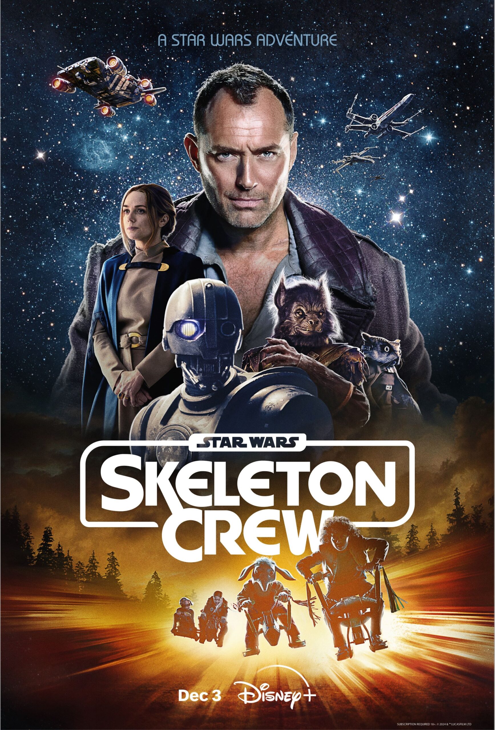 Star Wars: Skeleton Crew December 3rd poster