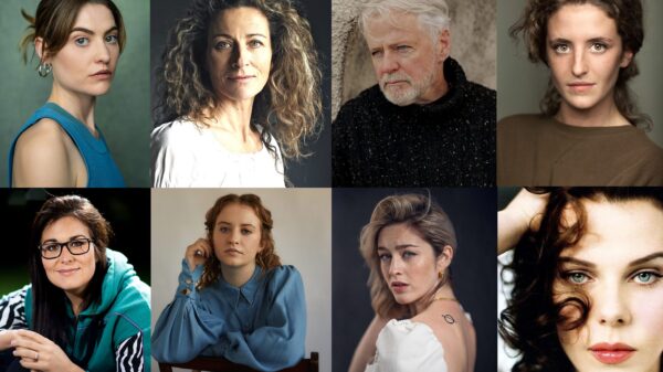 The cast of The Walsh Sisters - Caroline Menton, Carrie Crowley, Aidan Quinn, Louisa Harland. (Bottom) Stefanie Preissner, Máiréad Tyers, Danielle Galligan, Debi Mazar