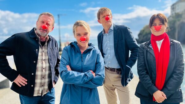 Lee Mack, Sally Bretton, Kris Marshall and Zahra Ahmadi for the RND 2025 Not Going Out/Beryond Paradise crossover sketch