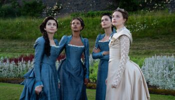 Josie Totah, Alisha Boe, Aubri Ibrag and Kristine Frøseth in “The Buccaneers” season two, premiering 18 June 2025 on Apple TV+. Josie Totah, Alisha Boe, Aubri Ibrag and Kristine Frøseth in “The Buccaneers" Season 2