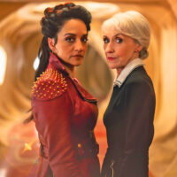 Doctor Who - The Rani (Archie Panjabi) & Mrs Flood, also the Rani (Anita Dobson)