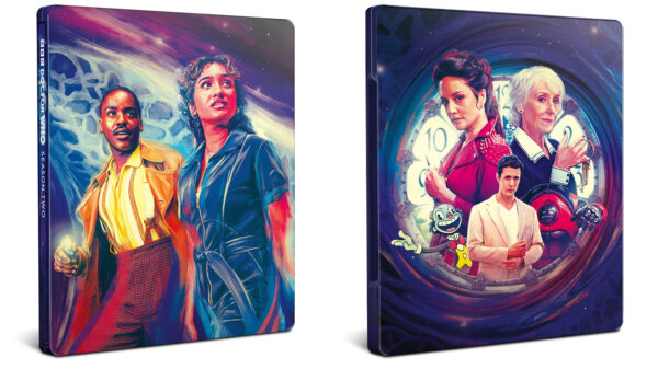 Doctor Who season 2 Steelbook front and back cover artwork