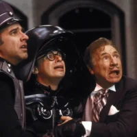 George Wyner (left), Rick Moranis and Mel Brooks in 'Spaceballs.' Courtesy of Everett Collection