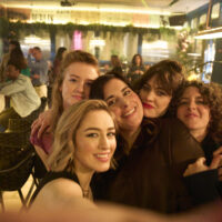 The Walsh Sisters first look image — Selfie-of-the-sisters-on-a-night-out-L-R-Helen-Mairead-Tyers-Claire-Danielle-Galligan-MaggieStefanie-Preissner-Caroline-Menton-Louisa-Harland.