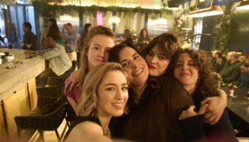 The Walsh Sisters first look image — Selfie-of-the-sisters-on-a-night-out-L-R-Helen-Mairead-Tyers-Claire-Danielle-Galligan-MaggieStefanie-Preissner-Caroline-Menton-Louisa-Harland.