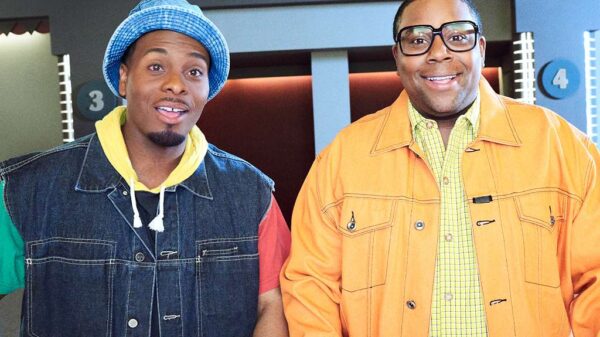 Kenan and Kel, Kenan on the right and Kel on the left for Kenan and Kel meet Frankenstein