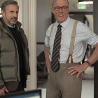 Steve Carell stood with John C McGinley for The Rooster