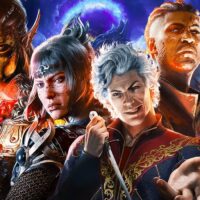 Key Art of the main characters of the Baldur's Gate game