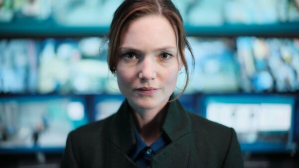 Still of Holliday Grainger in the third series of The Capture