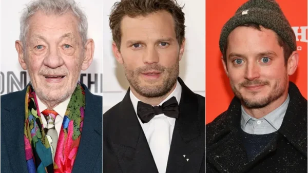 Ian McKellen, Jamie Dornan and Elijah Wood, all cast in The Lord of the Rings: The Hunt for Gollum