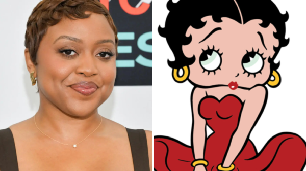 Quinta Brunson next to Betty Boop