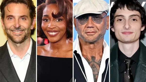Ayo Edebiri, Bradley Cooper, Dave Bautista, Finn Wolfhard, all who will star in Ally.