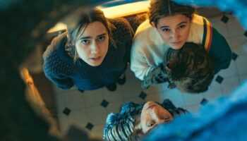 Josie (Kat Sadler), Billie (Lizzie Davidson) and Deb (Louise Brealey) in a still from Such Brave Girls