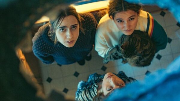 Josie (Kat Sadler), Billie (Lizzie Davidson) and Deb (Louise Brealey) in a still from Such Brave Girls