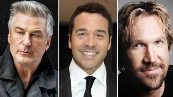 Alec Baldwin, Jeremy Piven and David A.R. White, who will star in Panic Button