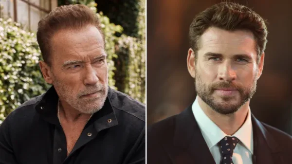 Arnold Schwarzenegger and Liam Hemsworth, who will star in The Kellys
