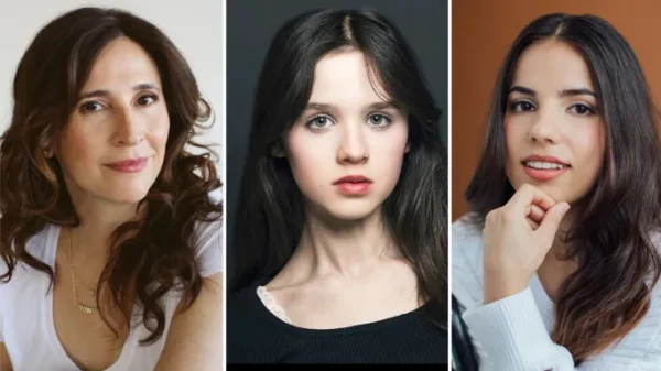 Michaela Watkins, Georgia Acken, and Ema Inês, who will star in The Probability of Miracles
