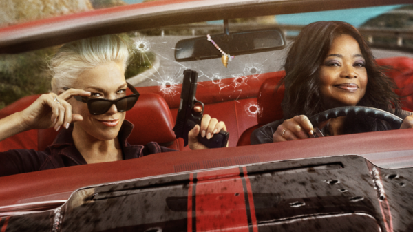 Octavia Spencer and Hannah Waddingham in a promo image speeding down the highway for Ride or Die