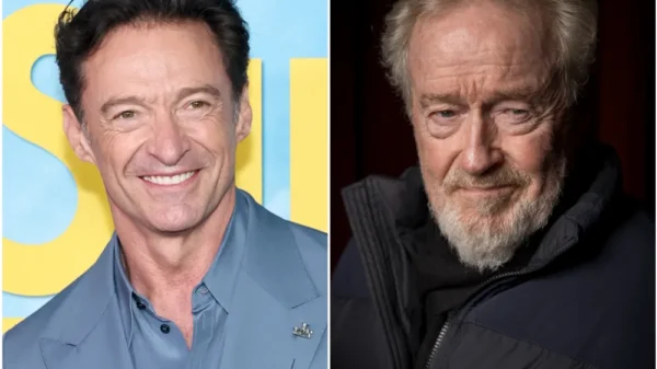 Hugh Jackman and Ridley Scott, both involved in the new Treasure Island film