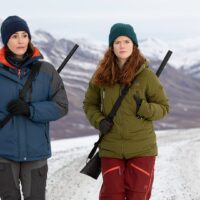 Two characters on a mountain in Vigil series 3