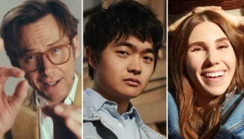 Jimmi Simpson, Ben Wang, and Zosia Mamet, who will star in Kaet Might Die