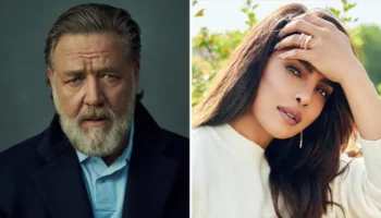 Russell Crowe and Pryanka Chopra Jonas, who will both star in Bluefly