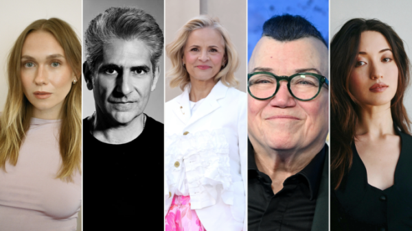 Veronika Slowikowska, Michael Imperioli, Amy Sedaris, Lea DeLaria, and Reina Hardesty, who will star in Stephanie, Bride To Be