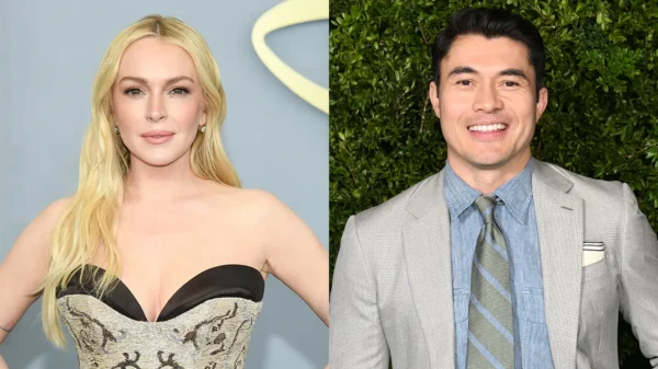 Lindsay Lohan and Henry Golding, who will be in Return to You