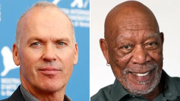 Michael Keaton and Morgan Freeman, who will star in Rode To Ruin
